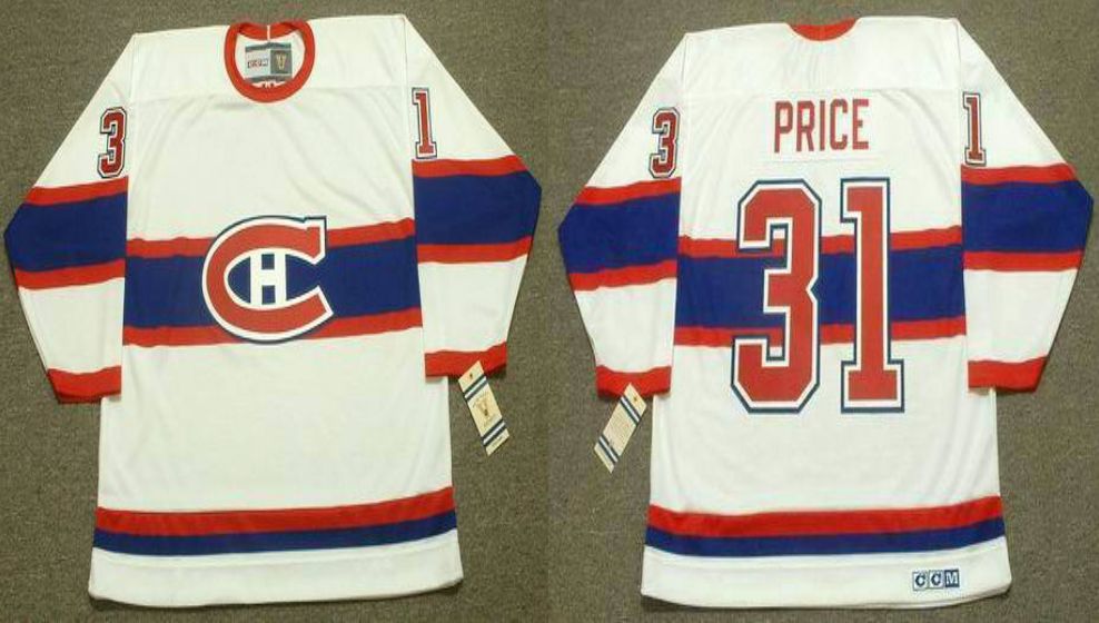 2019 Men Montreal Canadiens #31 Price White CCM NHL jerseys->montreal canadiens->NHL Jersey